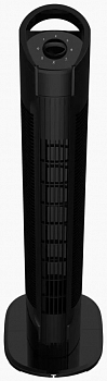 Колонный напольный вентилятор, вращающийся корпус, 6 скоростей, 50 Вт, черный